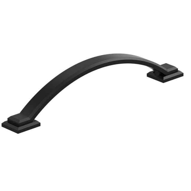Amerock Sheffield Series 5-1/16 in (128 mm) Center to Center Matte Black Pull, BP37042MB