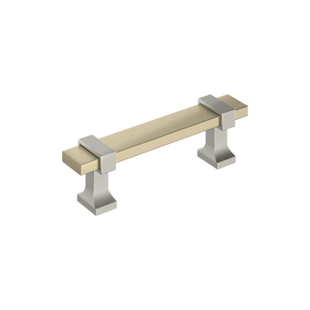 Amerock Overton Series 3 in (76 mm) Center to Center Golden Champagne/Satin Nickel Pull, BP37080BBZG10