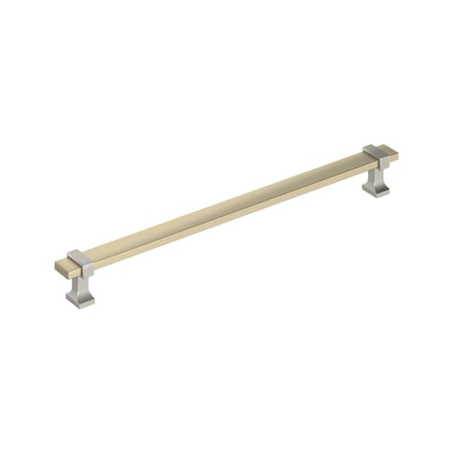 Amerock Overton Series 5-1/16 in (128 mm) Center to Center Golden Champagne/Satin Nickel Pull, BP37082BBZG10