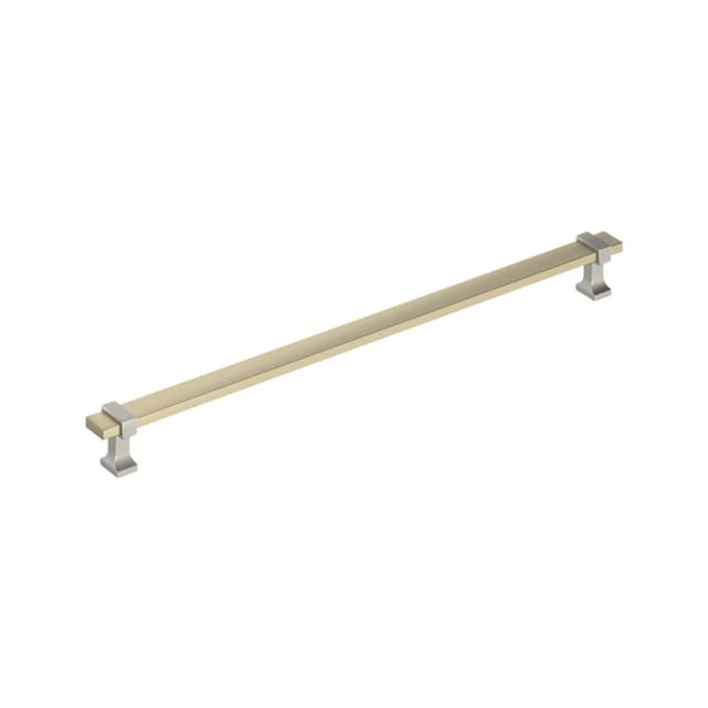 Amerock Overton Series 6-5/16 in (160 mm) Center to Center Golden Champagne/Satin Nickel Pull, BP37083BBZG10