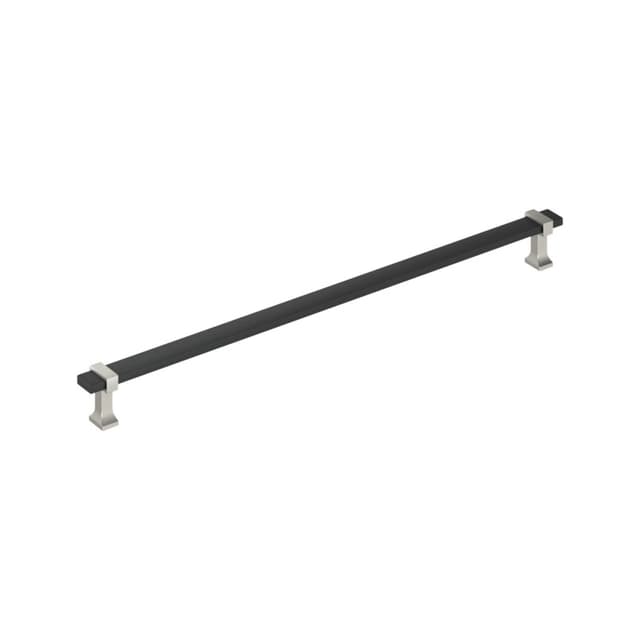 Amerock Overton Series Matte Black/Satin Nickel 18" (457 mm) Center to Center Appliance Pull, BP37085BMBG10