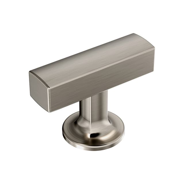 Amerock Everett Series Satin Nickel 1-3/4 in (44 mm) L x 1/2 in (13 mm) W Knob, -BP37100G10