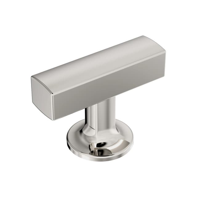 Amerock Everett Series Polished Nickel 1-3/4 in (44 mm) L x 1/2 in (13 mm) W Knob, -BP37100PN