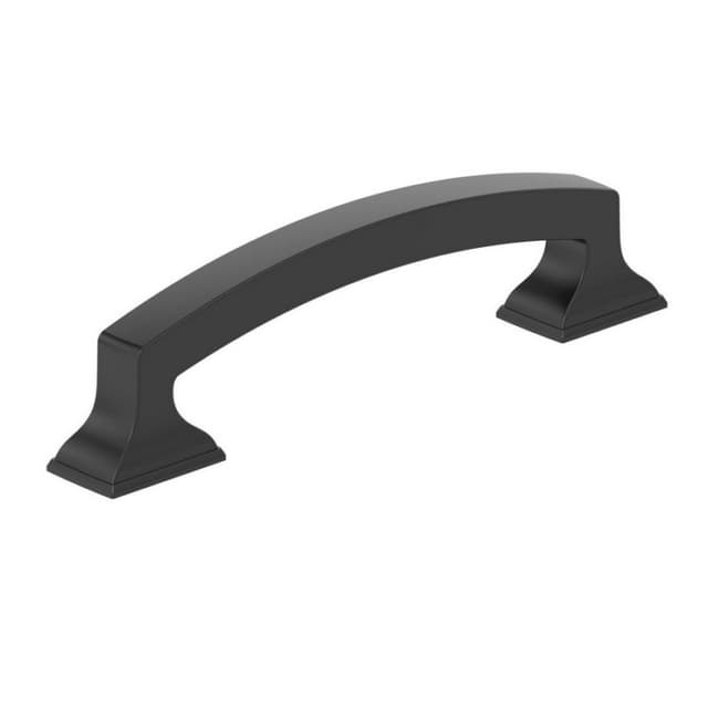 Amerock Incisive Series 3-3/4 in (96 mm) Center to Center Matte Black Pull, BP37121MB