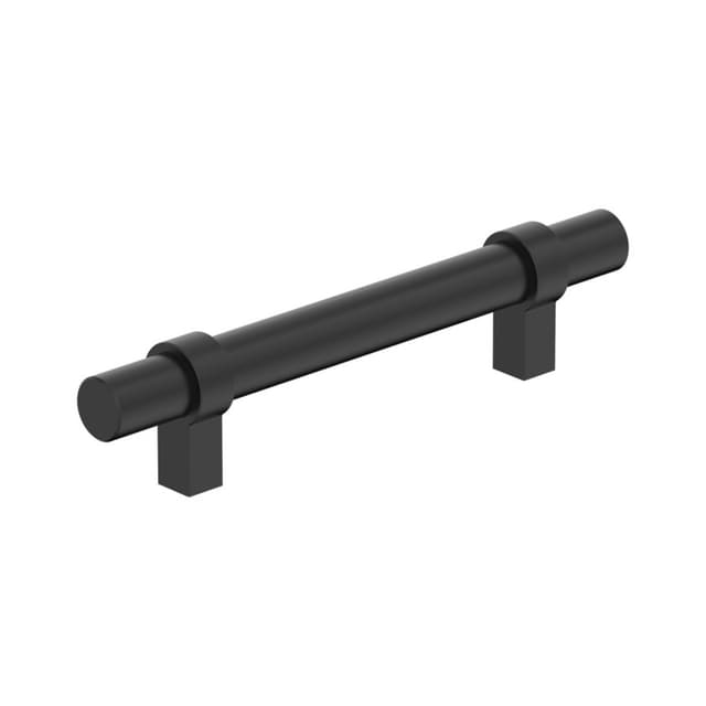 Amerock Central Series 3-3/4 in (96 mm) Center to Center Matte Black Pull, -BP37161MB