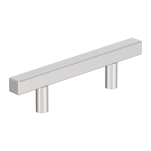 Amerock Bar Pull Square Series 3 in (76 mm) Center to Center Polished Chrome Pull, -BP3717526