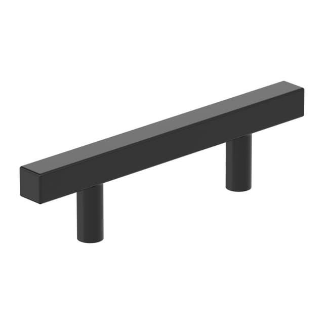 Amerock Bar Pull Square Series 3 in (76 mm) Center to Center Matte Black Pull, -BP37175MB