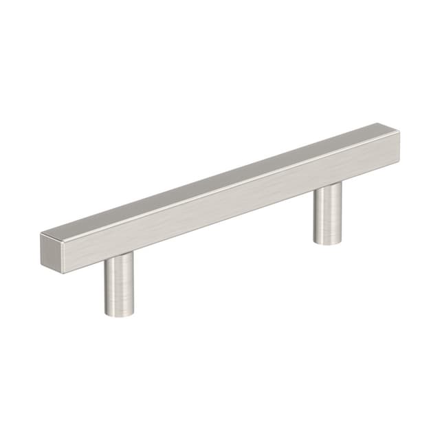 Amerock Bar Pull Square Series 3-3/4 in (96 mm) Center to Center Satin Nickel Pull, -BP37176G10
