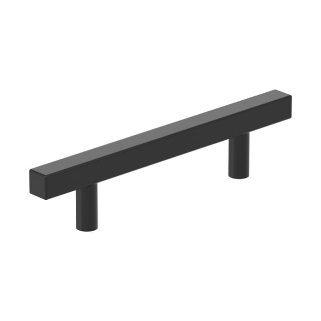 Amerock Bar Pull Square Series 3-3/4 in (96 mm) Center to Center Matte Black Pull, -BP37176MB