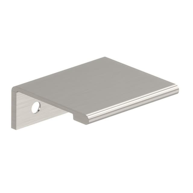 Amerock Streamline II Series 1 in (25 mm) Center to Center Satin Nickel Edge Pull, BP37190G10