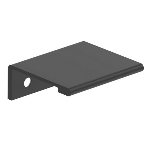 Amerock Streamline II Series 1 in (25 mm) Center to Center Matte Black Edge Pull, BP37190MB