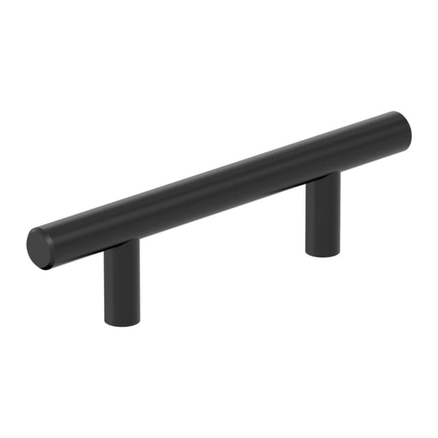 Amerock Bar Pull Hollow Series 3 in (76 mm) Center to Center Matte Black Bar Pull, -BP37240MB