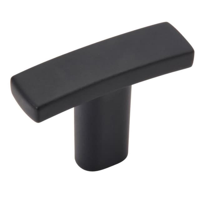 Amerock Valor Series Matte Black 1-7/16 in (37 mm) L x 7/16 in (11 mm) W Knob, BP37320MB
