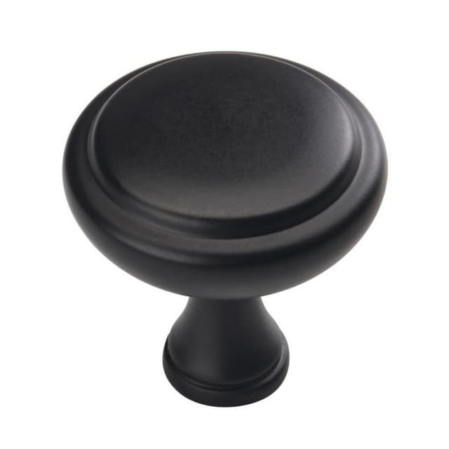 Amerock Arden Series Matte Black 1-1/4 in (32 mm) Diameter Knob, BP37340MB