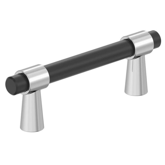 Amerock Mergence Series 3 in (76 mm) Center to Center Polished Chrome/Matte Black Pull, -BP37385FB26