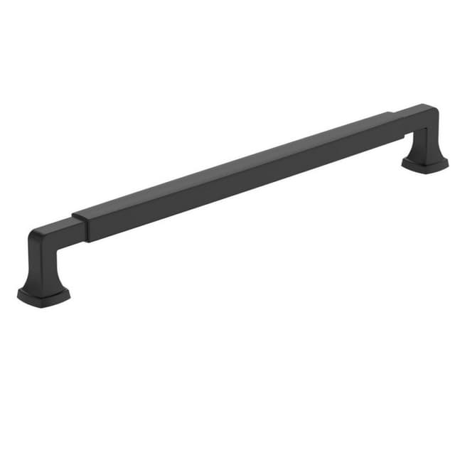Amerock Stature Series 10-1/16 in (256 mm) Center to Center Matte Black Pull, -BP37400FB