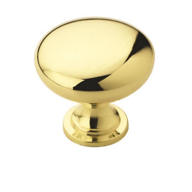 Amerock Edona Series Polished Brass 1-1/4 in (32 mm) Diameter Knob, - BP530053