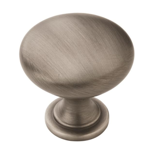 Amerock Edona Series Antique Silver 1-1/4 in (32 mm) Diameter Knob, - BP53005AS