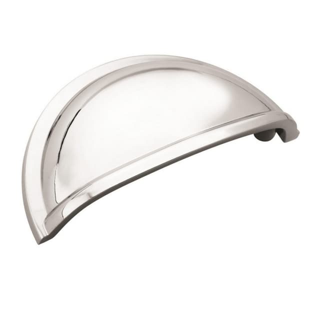 Amerock Cup Pulls Series 3 in (76 mm) Center to Center Polished Chrome Cup Pull, -BP5301026