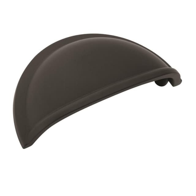 Amerock Cup Pulls Series 3 in (76 mm) Center to Center Flat Black Cup Pull, -BP53010FB