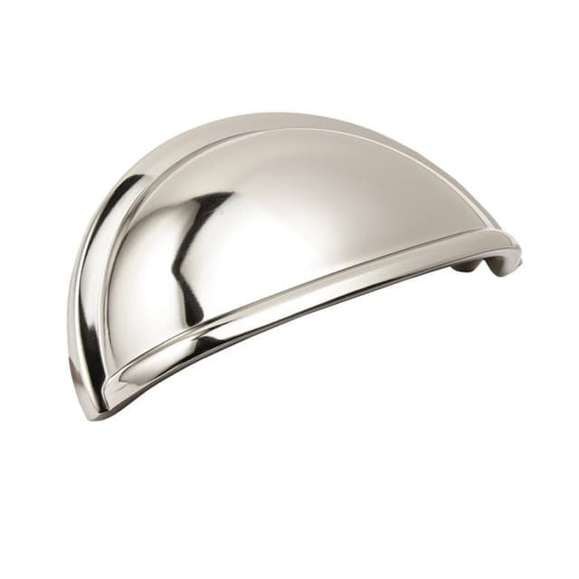 Amerock Cup Pulls Series 3 in (76 mm) Center to Center Polished Nickel Cup Pull, -BP53010PN