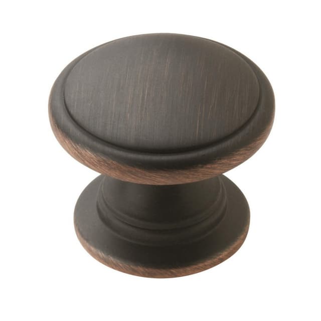 Amerock Ravino Series Gilded Bronze 1-1/4 in (32 mm) Diameter Knob, - BP53012ORB