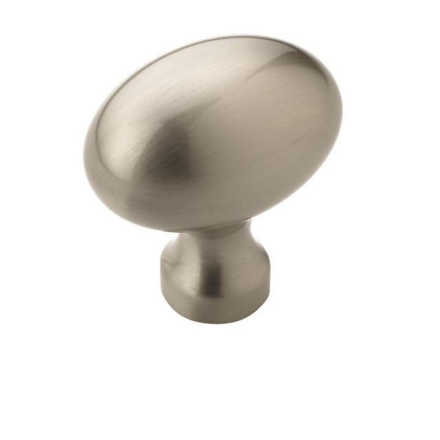 Amerock Vaile Series Satin Nickel 1-3/8 in (35 mm) L x 1 in (25 mm) W Knob, -BP53014G10
