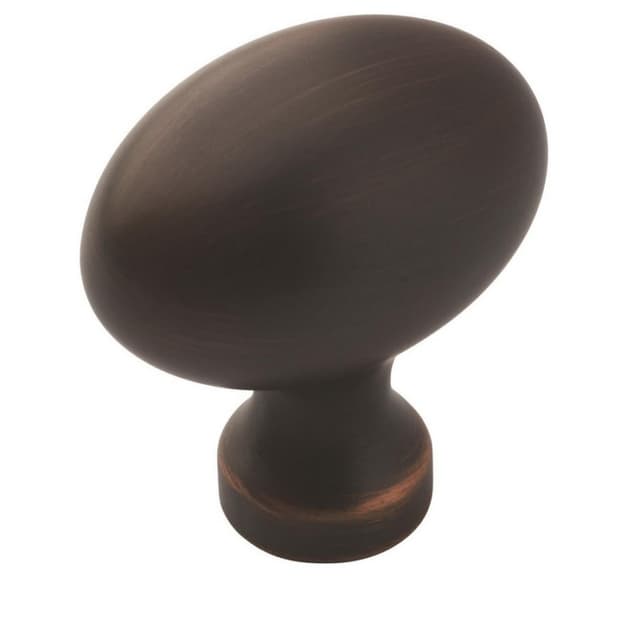 Amerock Vaile Series Oil Rubbed Bronze 1-3/8 in (35 mm) L x 1 in (25 mm) W Knob, -BP53014ORB