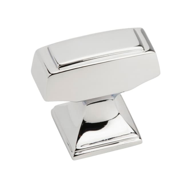 Amerock Mulholland Series Polished Chrome 1-1/4 in (32 mm) L x 13/16 in (21 mm) W Knob, -BP5302926