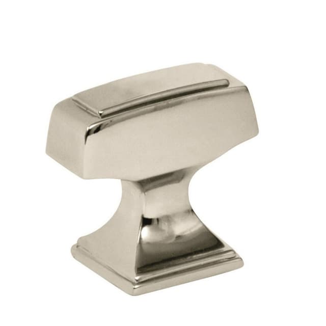 Amerock Mulholland Series Polished Nickel 1-1/4 in (32 mm) L x 13/16 in (20.5 mm) W Knob, -BP53029PN