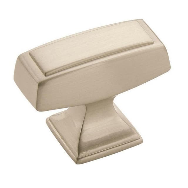 Amerock Mulholland Series Satin Nickel 1-1/2 in (38 mm) L x 13/16 in (20.5 mm) W Knob, -BP535342G10