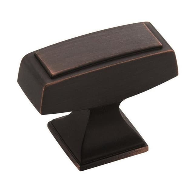 Amerock Mulholland Series Oil Rubbed Bronze 1-1/2 in (38 mm) L x 13/16 in (20.5 mm) W Knob, -BP535342ORB