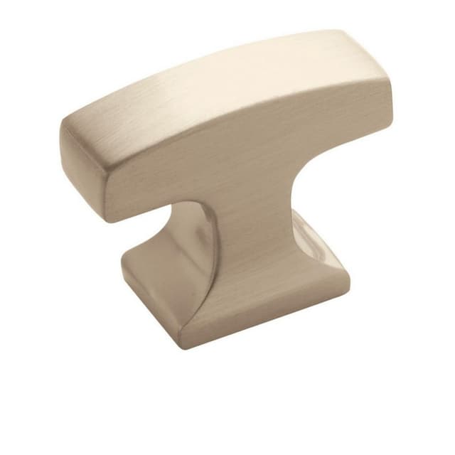 Amerock Westerly Series Satin Nickel 1-5/16 in (33 mm) L x 9/16 in (14 mm) W Knob, -BP53717G10