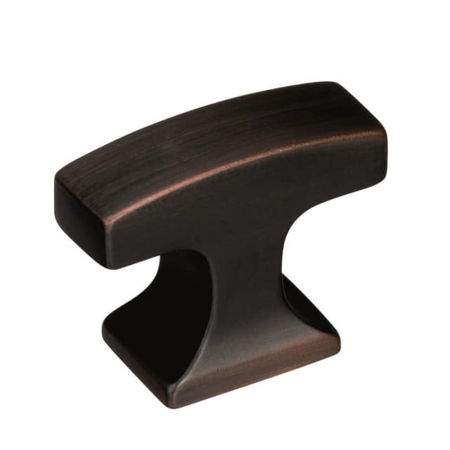 Amerock Westerly Series Oil Rubbed Bronze 1-5/16 in (33 mm) L x 9/16 in (14 mm) W Knob, -BP53717ORB