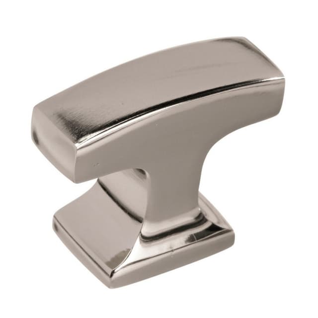 Amerock Westerly Series Polished Nickel 1-5/16 in (33 mm) L x 9/16 in (14 mm) W Knob, -BP53717PN