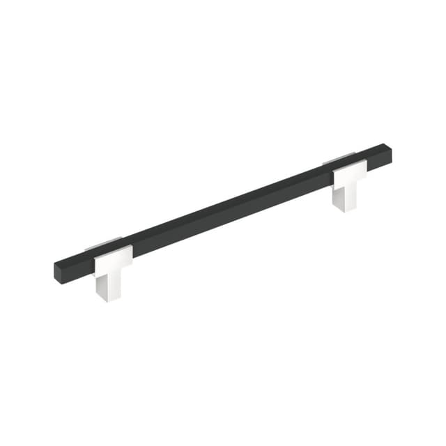 Amerock Urbanite Series Polished Chrome/Matte Black 12" (305 mm) Center to Center Appliance Pull, BP5409026BMB