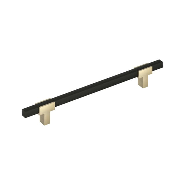 Amerock Urbanite Series Golden Champagne/Matte Black 12" (305 mm) Center to Center Appliance Pull, BP54090BBZMB