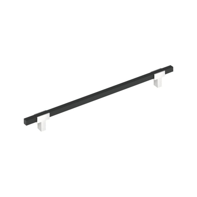 Amerock Urbanite Series Polished Chrome/Matte Black 18" (457 mm) Center to Center Appliance Pull, BP5409126BMB