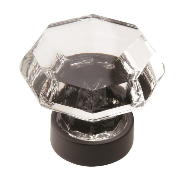 Amerock Traditional Classics Series Clear/Black Bronze 1-5/16 in (33 mm) Diameter Knob, - BP55268CBBR