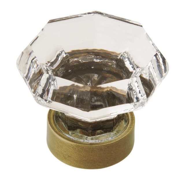 Amerock Traditional Classics Series Clear/Gilded Bronze 1-5/16 in (33 mm) Diameter Knob, - BP55268CGB