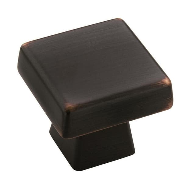Amerock Blackrock Series Oil Rubbed Bronze 1-3/16 in (30 mm) L x 1-3/16 in (30 mm) W Knob, -BP55271ORB