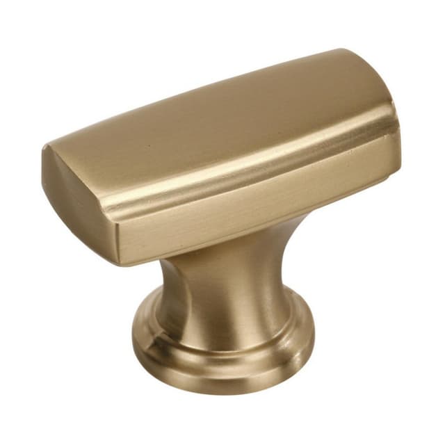 Amerock Highland Ridge Series Golden Champagne 1-3/8 in (35 mm) L x 11/16 in (17 mm) W Knob, -BP55311BBZ