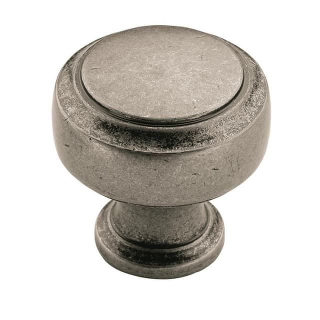 Amerock Highland Ridge Series Antique Pewter 1-3/16 in (30 mm) Diameter Knob, - BP55312AP