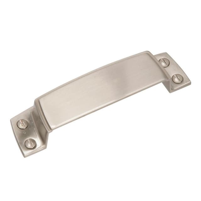 Amerock Highland Ridge Series 3-1/2 in (89 mm) Center to Center Satin Nickel Cup Pull, -BP55318G10