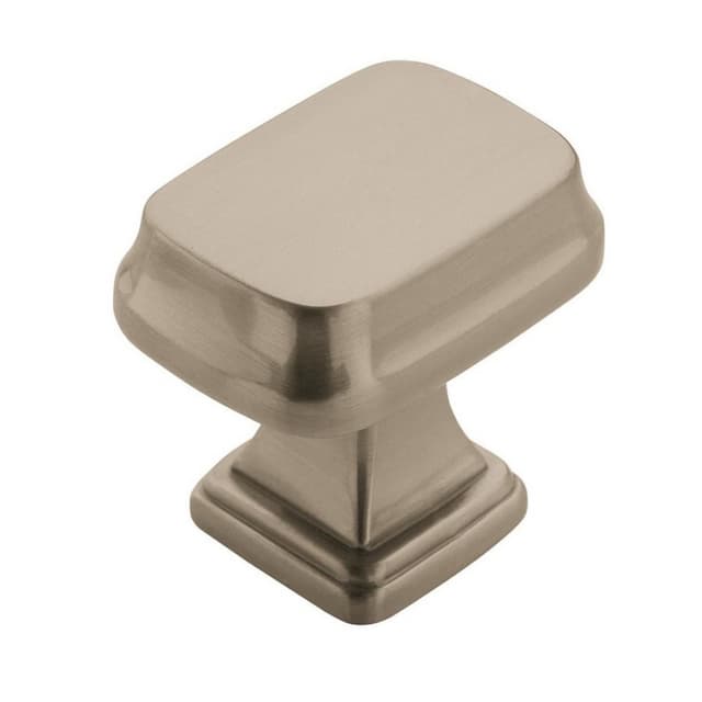 Amerock Revitalize Series Satin Nickel 1-1/4 in (32 mm) L x 7/8 in (22 mm) W Knob, -BP55340G10