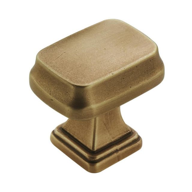 Amerock Revitalize Series Gilded Bronze 1-1/4 in (32 mm) L x 7/8 in (22 mm) W Knob, -BP55340GB