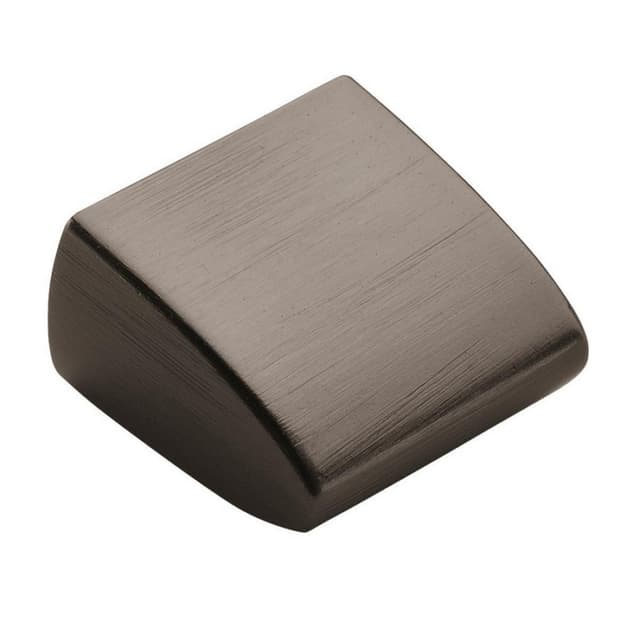 Amerock Riva Series Graphite 1-1/8 in (28.5 mm) L x 5/8 in (16 mm) W Knob, -BP55360GPH