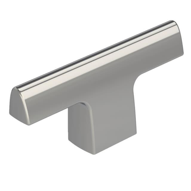 Amerock Riva Series Polished Chrome 2-1/2 in (64 mm) L x 1/2 in (13 mm) W Knob, -BP5536126