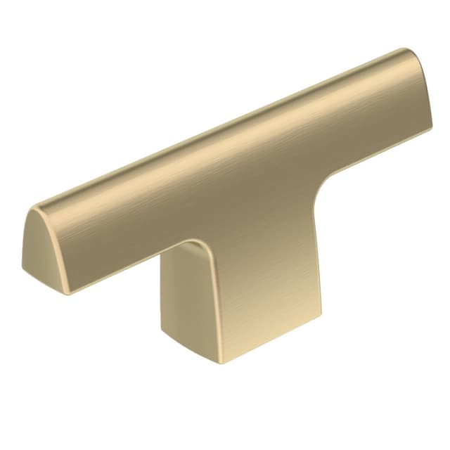 Amerock Riva Series Golden Champagne 2-1/2 in (64 mm) L x 1/2 in (12.5 mm) W Knob, -BP55361BBZ