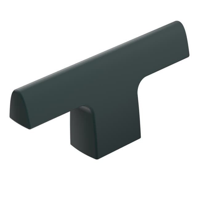 Amerock Riva Series Matte Black 2-1/2 in (64 mm) L x 1/2 in (13 mm) W Knob, -BP55361MB